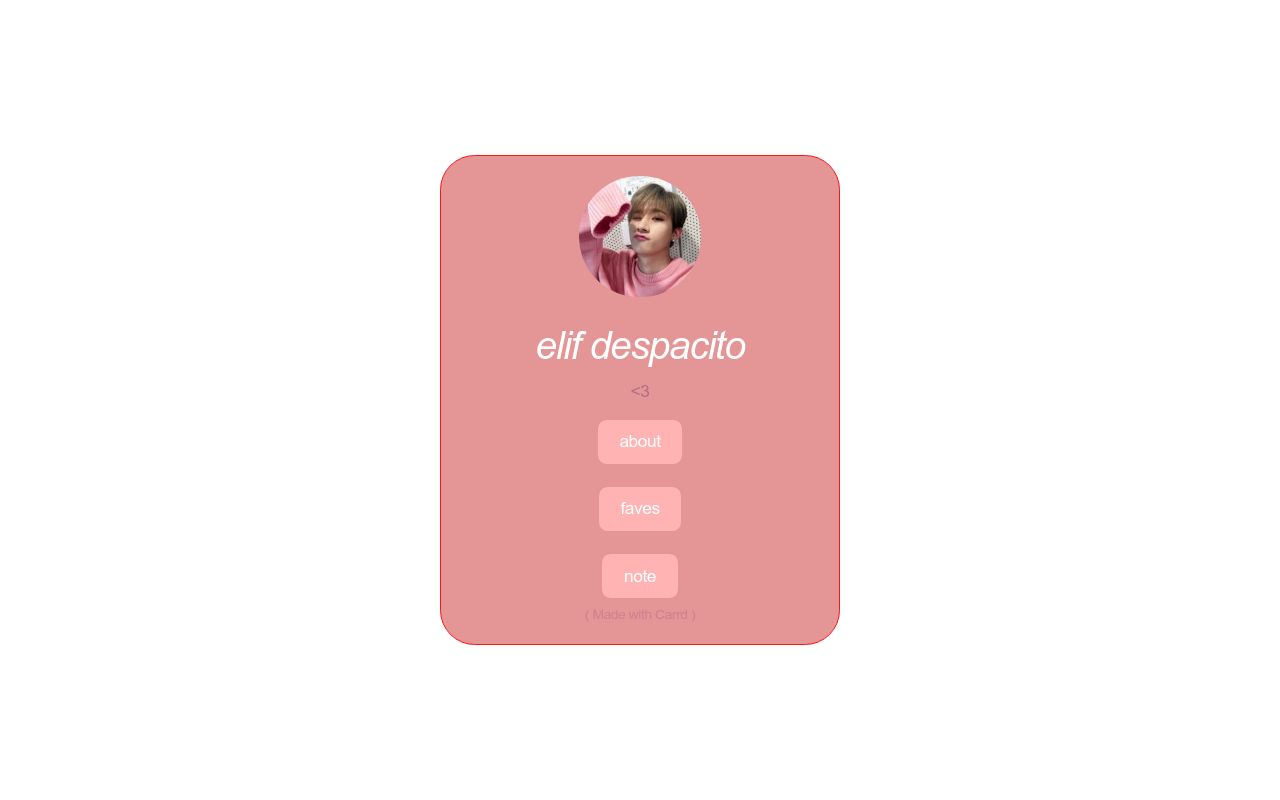 Carrd profile picture for @elif